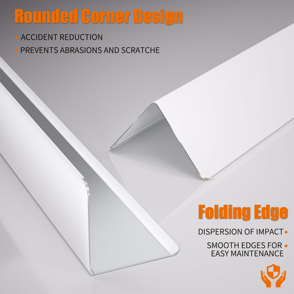 Helloaysen corner guard installation options with tape or screws.