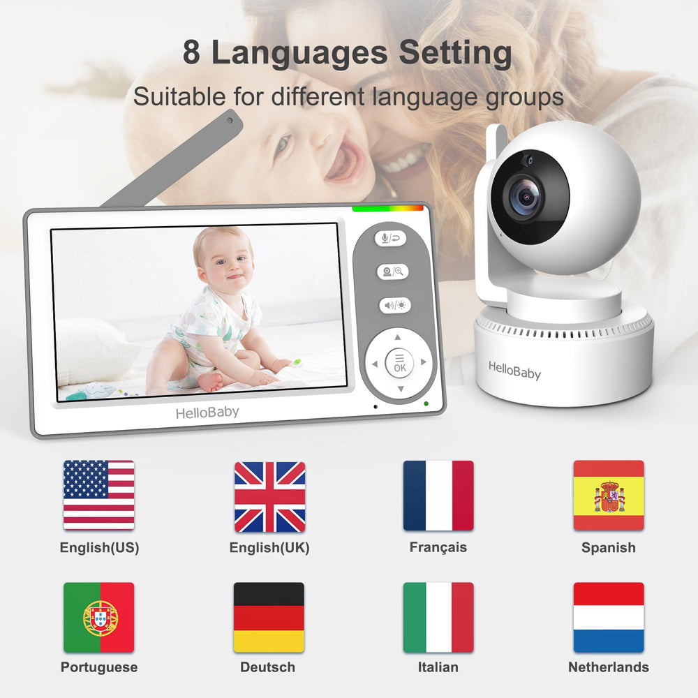 HelloBaby 1000ft range supports reliable monitoring across typical home layouts.