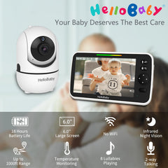 HelloBaby long battery life supports overnight monitoring and travel