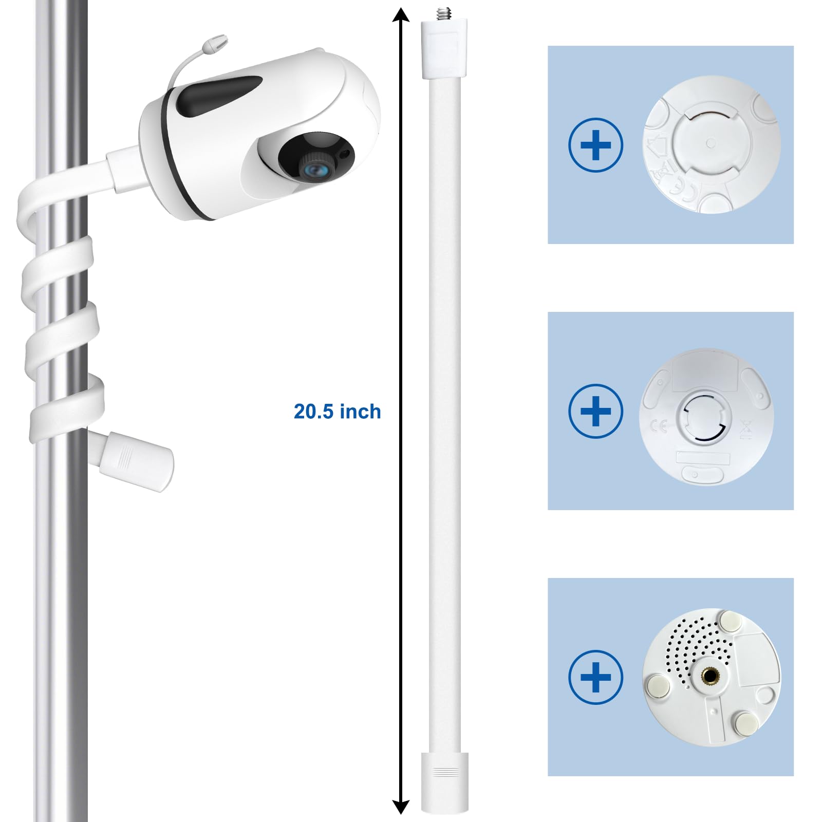 HelloBaby compatible with most HelloBaby monitors for quick mounting.