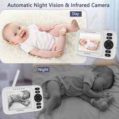 HelloBaby HB2438 night vision with clear grayscale images in low light