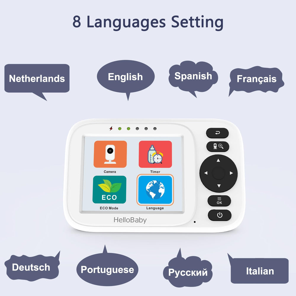 HelloBaby HB2438 travel-ready monitor ideal for on-the-go use