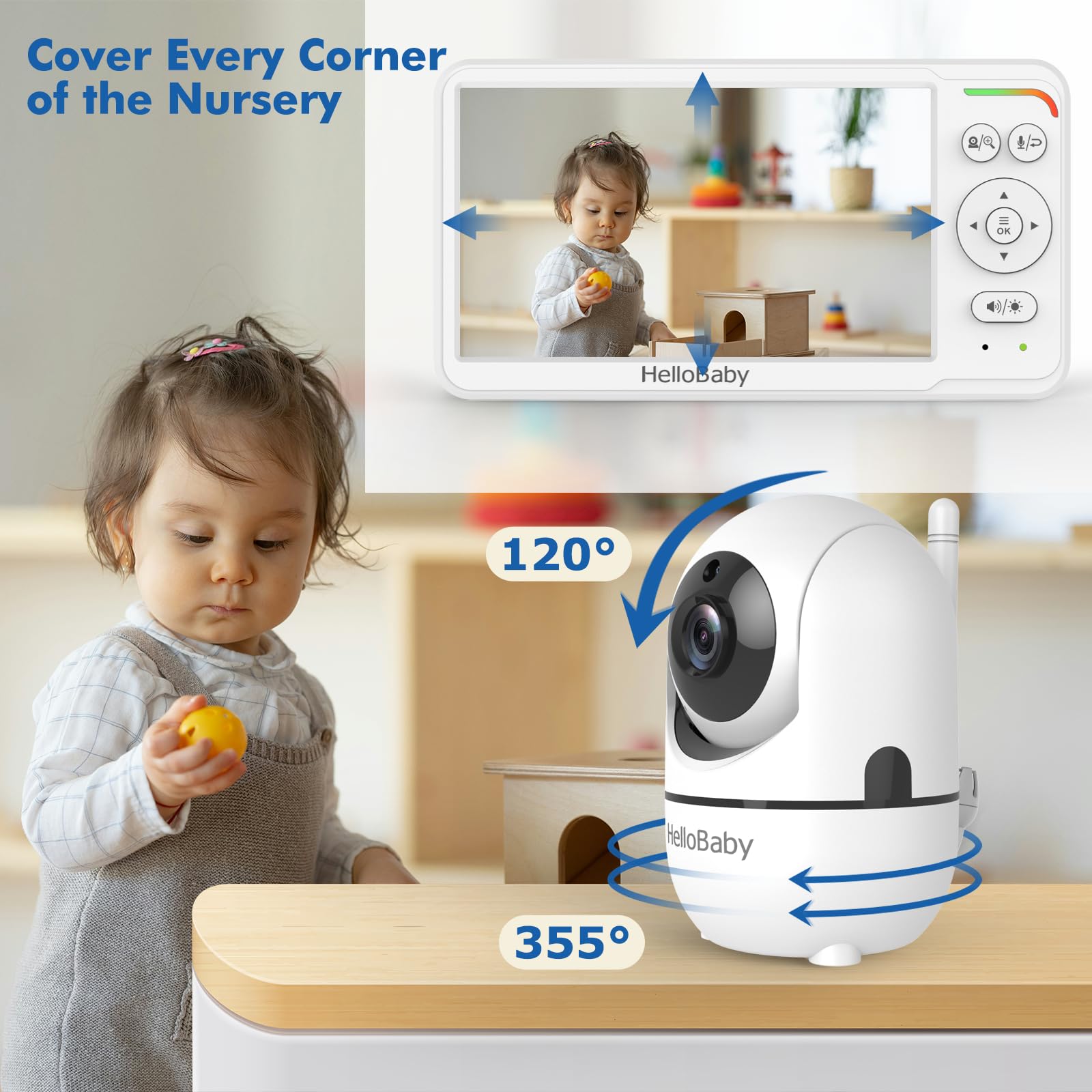HelloBaby HB6560 built-in lullabies offer soothing sleep options.