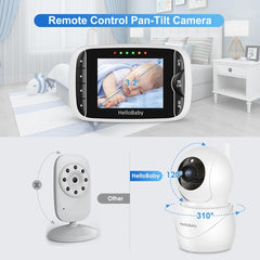 HelloBaby HB66pro camera night vision provides clear overnight monitoring.