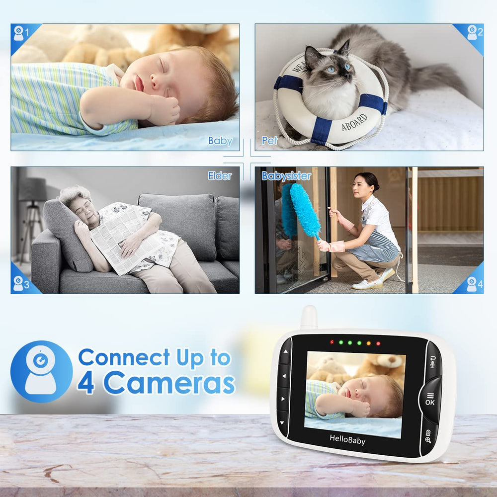 HelloBaby HB66pro VOX mode saves power during quiet periods.