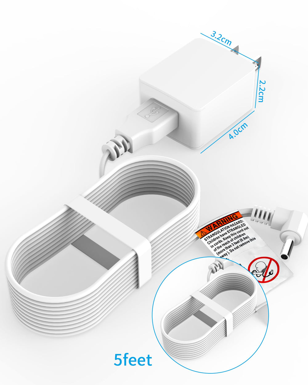 Box includes HelloBaby USB adapter and power cord for quick setup.