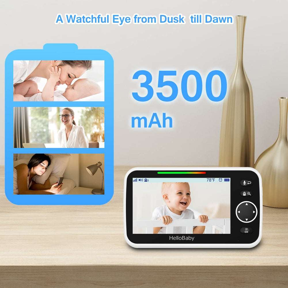 HelloBaby monitor two-way talk lets you soothe baby from another room.