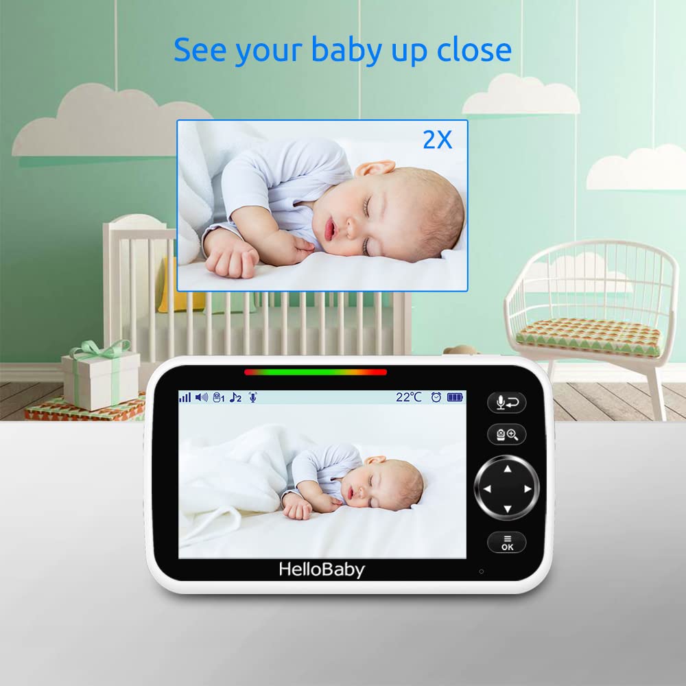HelloBaby night vision clarity in low light for checks.