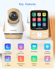 HelloBaby night vision video provides clear monitoring in dim rooms
