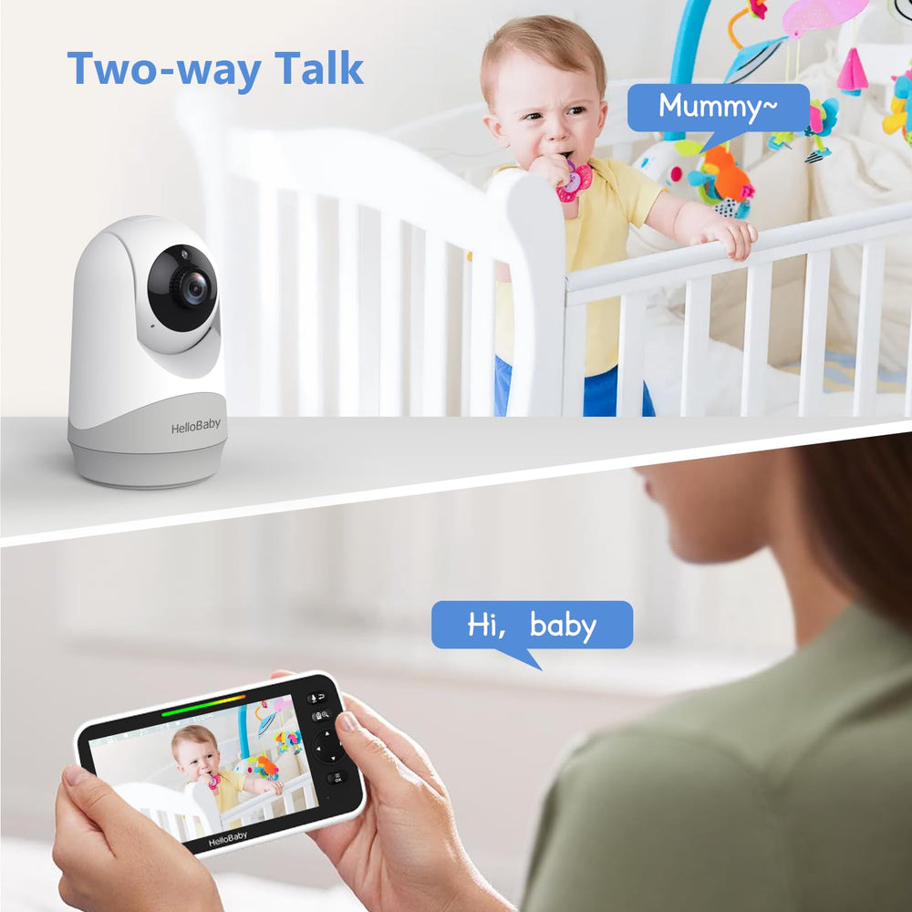 HelloBaby night vision captures clear images in darkness for safe nighttime checks