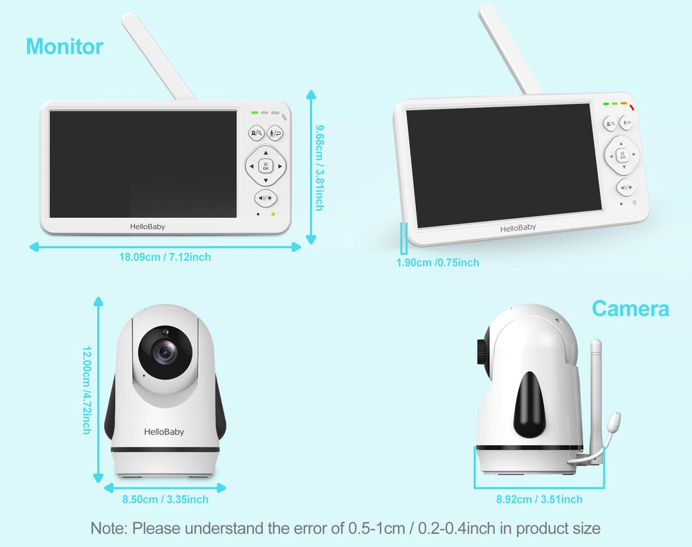 HelloBaby tabletop or wall mounting offers flexible setup