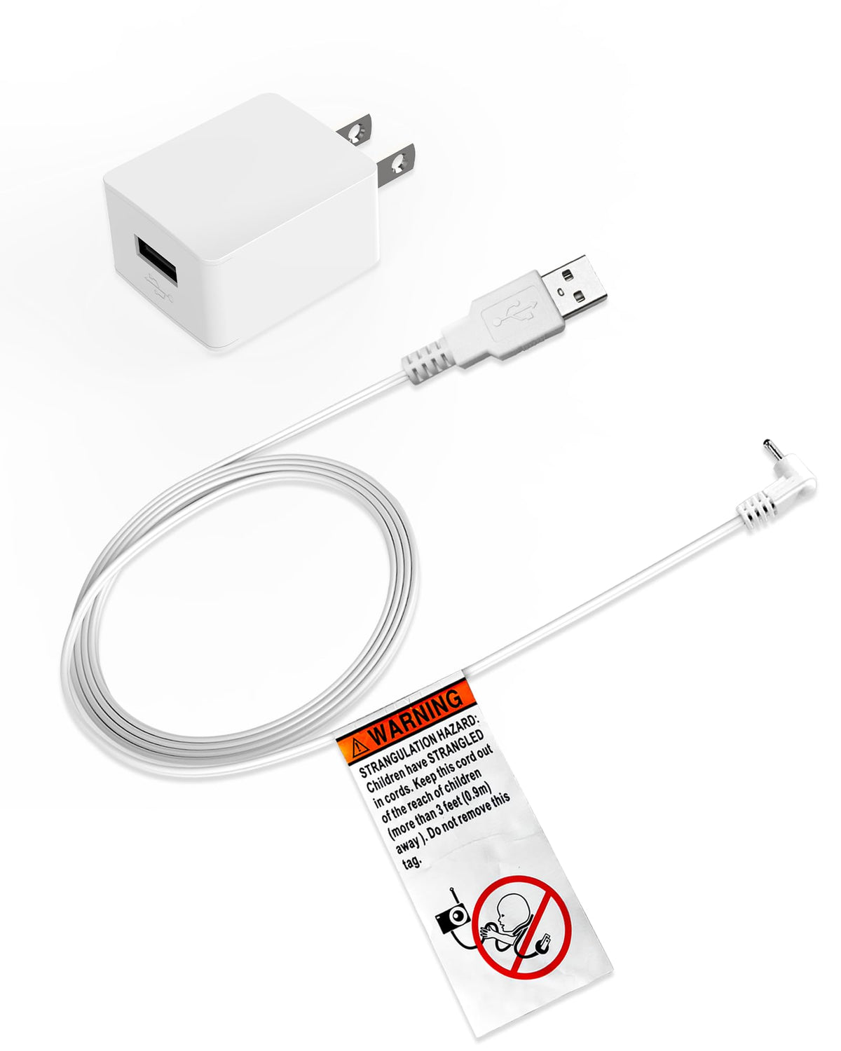 HelloBaby USB adapter for HB6550/HB6560 powers compatible monitors reliably.