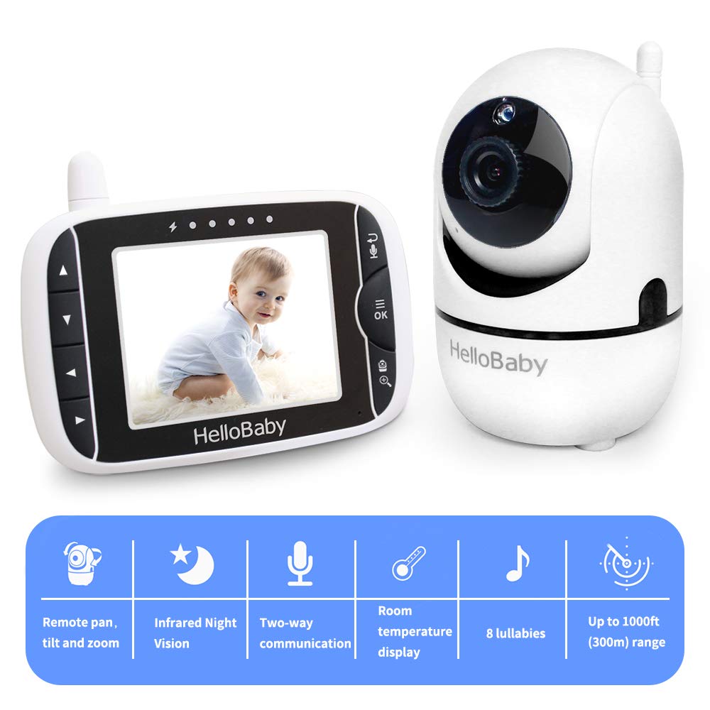 HelloBaby 3.2-inch color LCD screen provides clear baby video