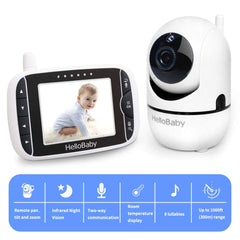 HelloBaby 3.2-inch color LCD screen provides clear baby video