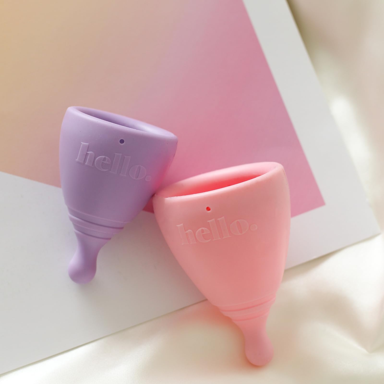 Hello Period soft flexible material adapts to movement for comfortable wear.