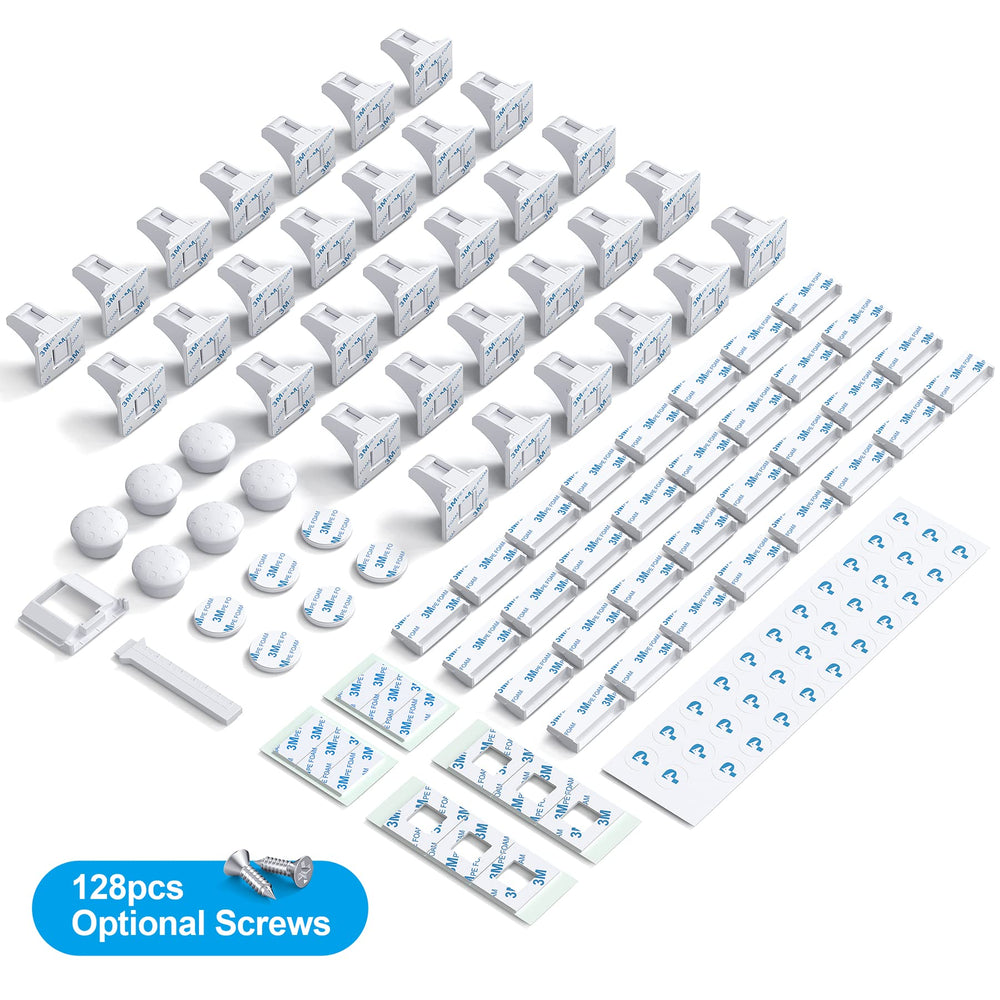 HELLOPONY 32 locks and 6 keys kit displayed across a drawer system