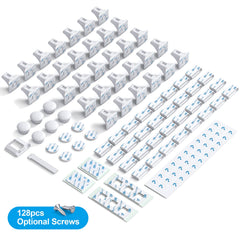 HELLOPONY 32 locks and 6 keys kit displayed across a drawer system