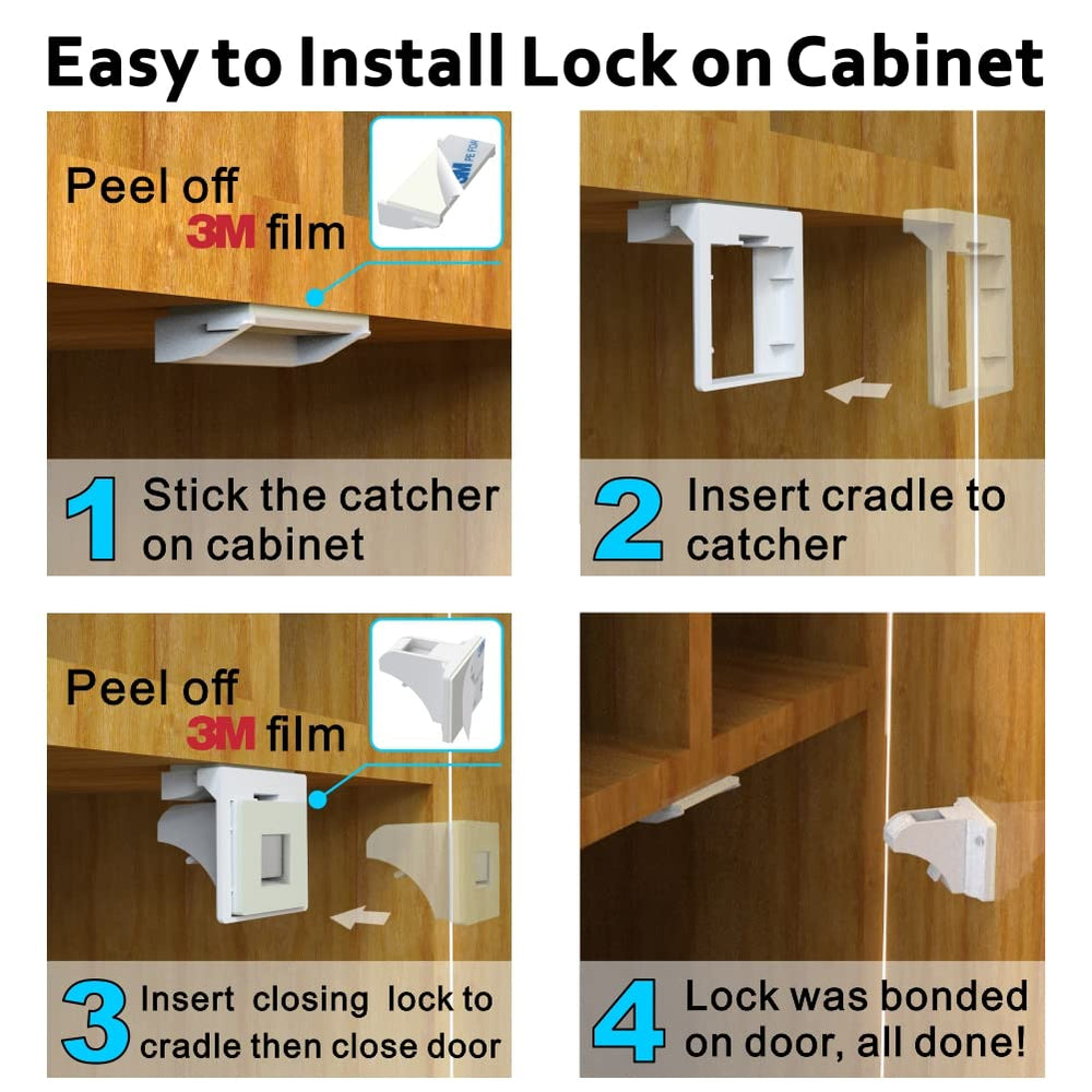 HELLOPONY cabinet locks include optional screws for sturdy mounting