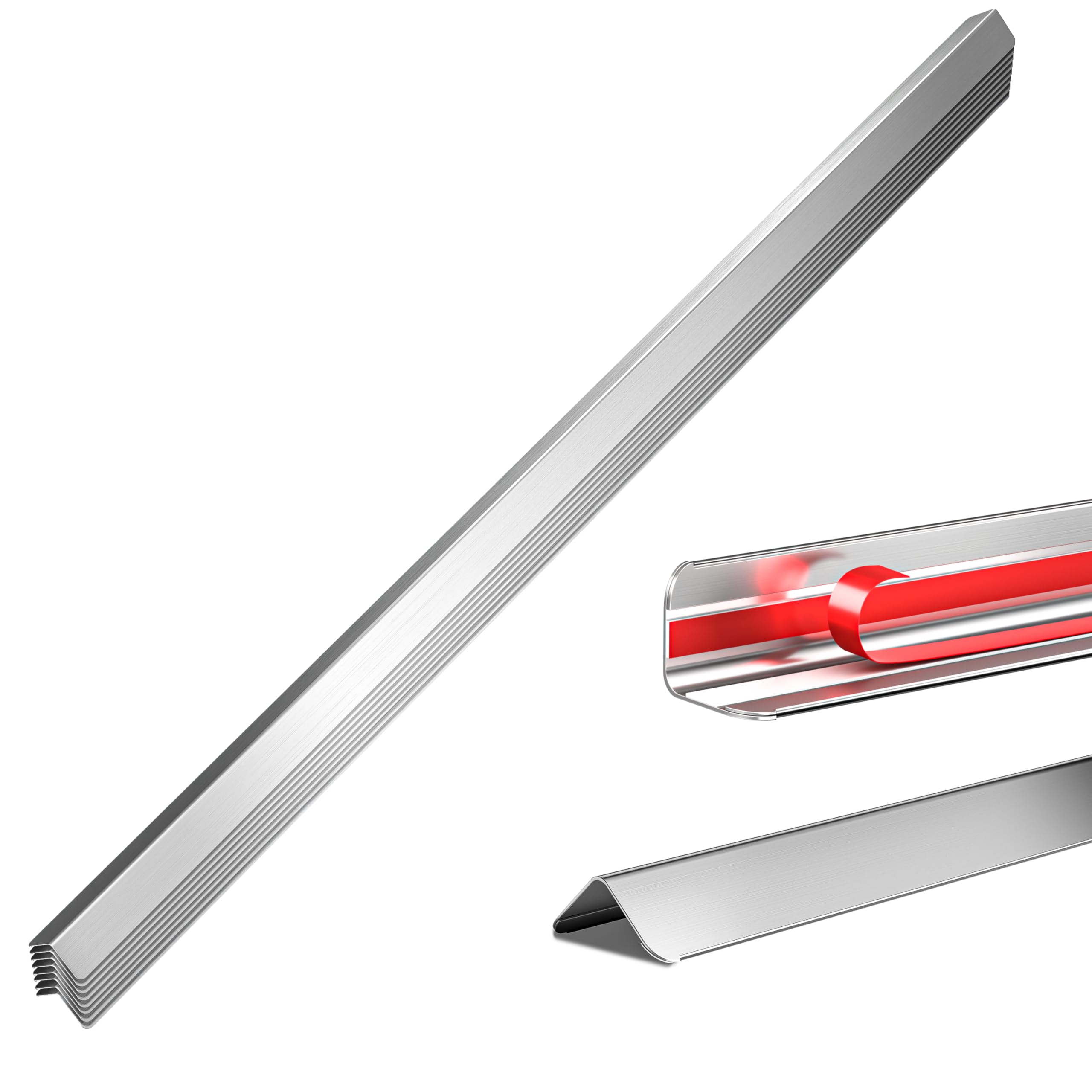 HelloaySen corner guard front view shows durable 304 stainless steel protection