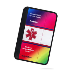 Help Belts autism awareness seatbelt cover 9 rainbow white closeup shows secure pocket.