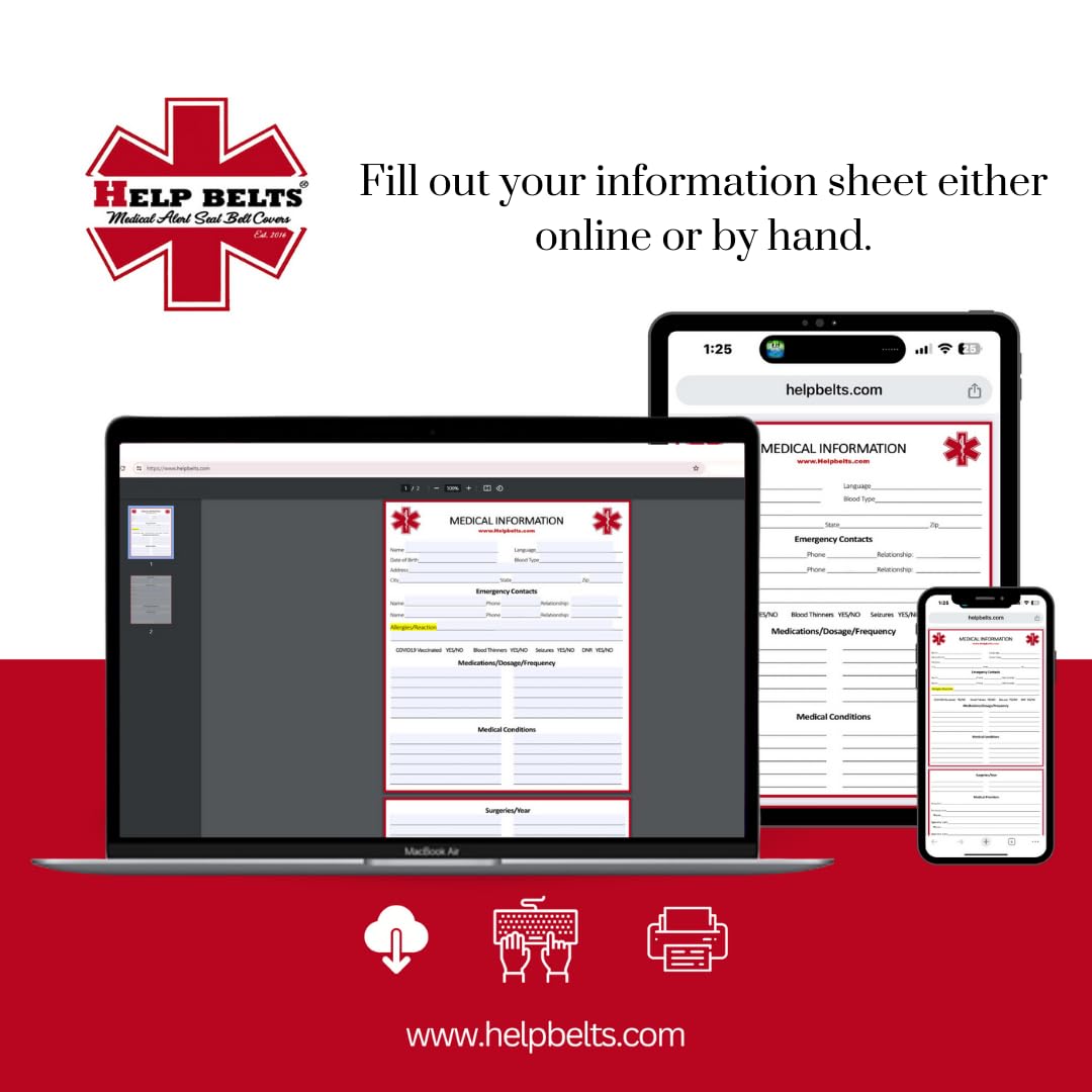 Help Belts emergency-info-pocket enables caregivers to store critical details.