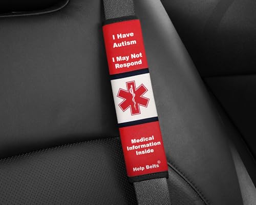 Help Belts emergency information pocket clearly displays critical data for responders.