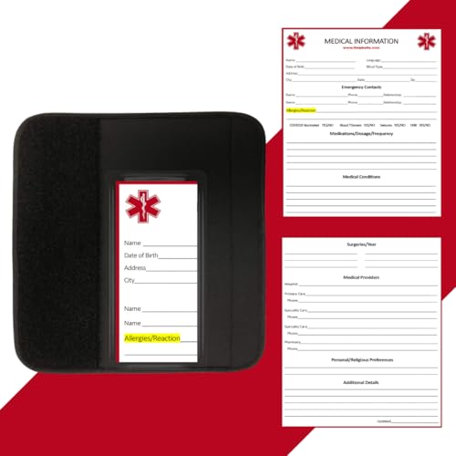 Help Belts emergency information pocket feature improves access to critical details.