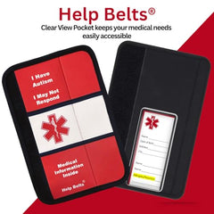 Help Belts medical information sheet accessible via QR code for up-to-date records.