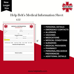 Help Belts QR code access lets you update medical information anytime.