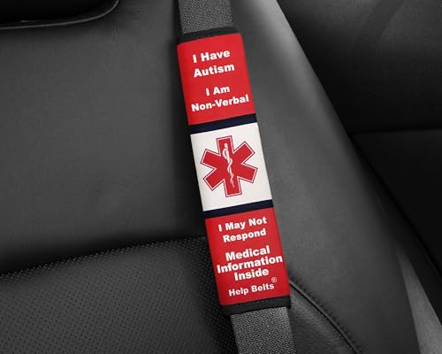 Help Belts neoprene seatbelt cover closeup showing durable material and easy cleaning.