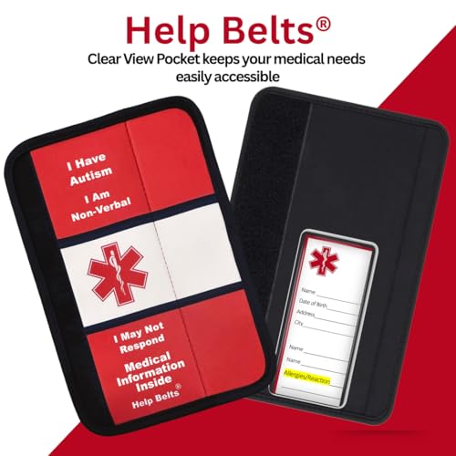 Help Belts seatbelt cover with Velcro closure for secure fastening during activity.