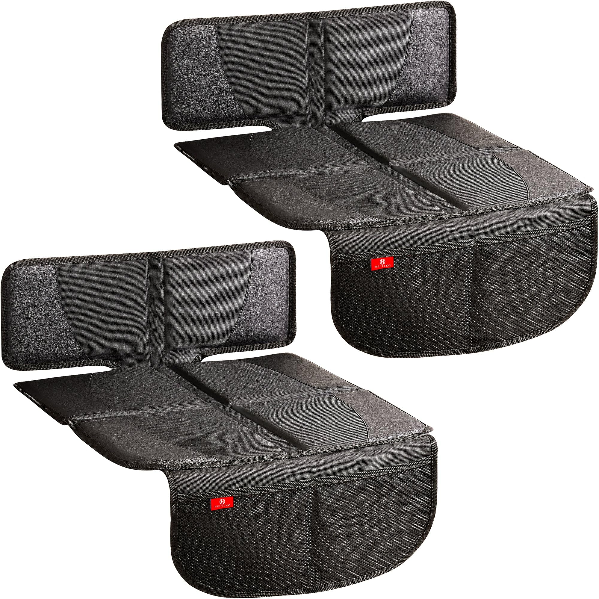 Helteko carseat protector front view with thick padding for durable protection.