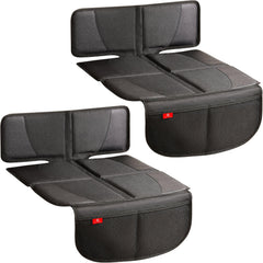 Helteko carseat protector front view with thick padding for durable protection.
