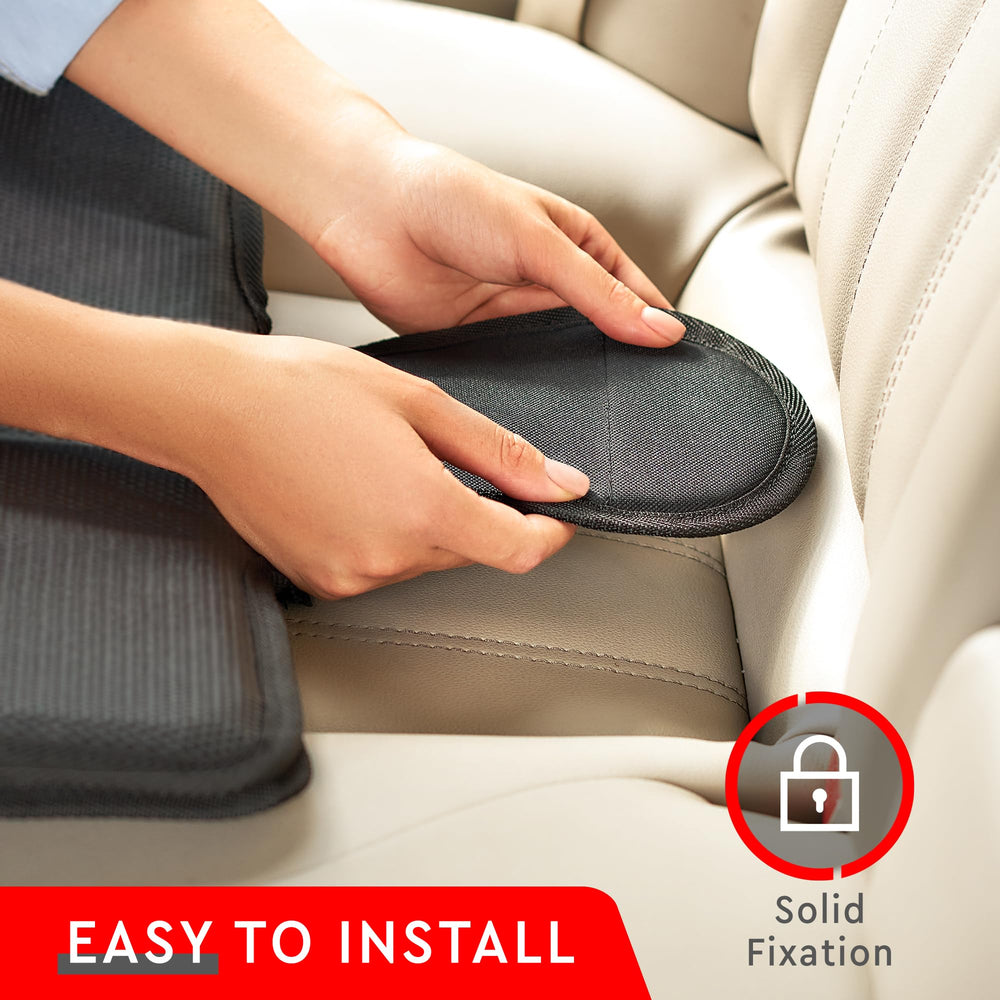 Helteko non-slip bottom keeps protector in place.
