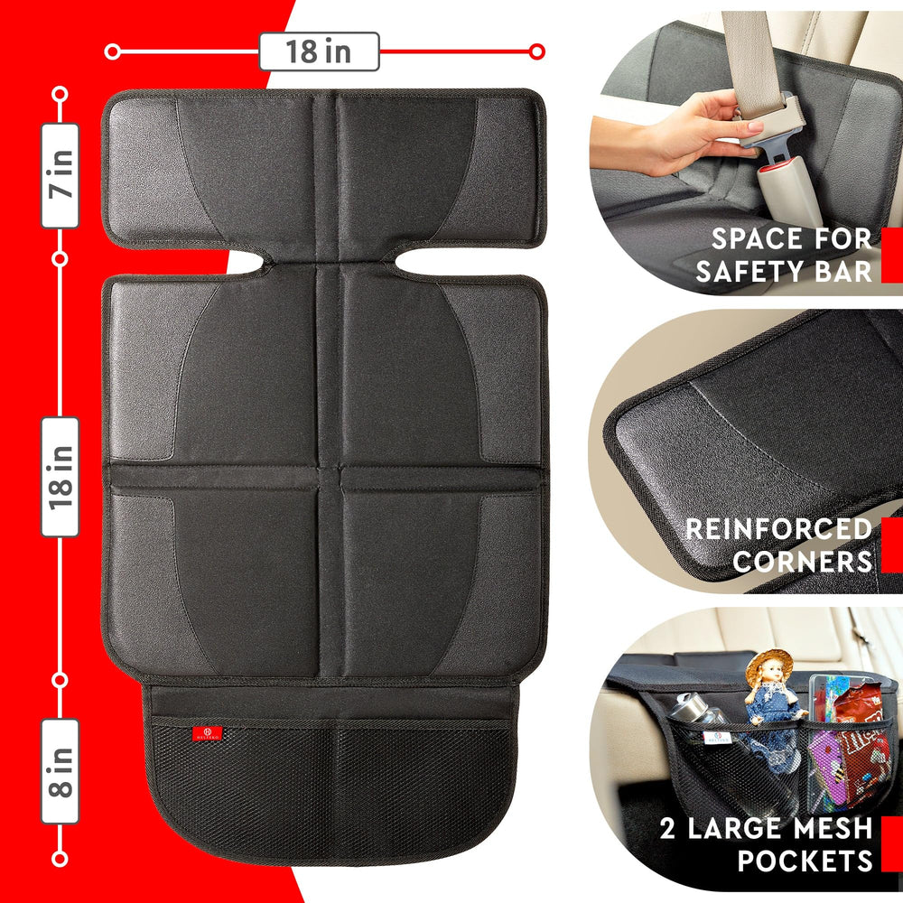 Helteko two-pack setup fits front or rear seats.