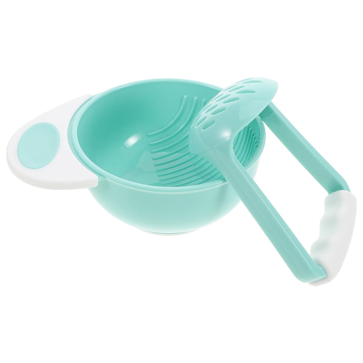 Hemoton baby food masher bowl with dual bowls supports quick, homemade fruit and veggie purées
