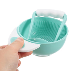 Hemoton baby food masher bowl ergonomic handle provides comfortable grip while mashing