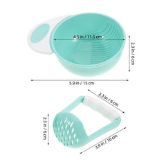 Hemoton baby food masher bowl sealed lid prevents splashes during puree preparation