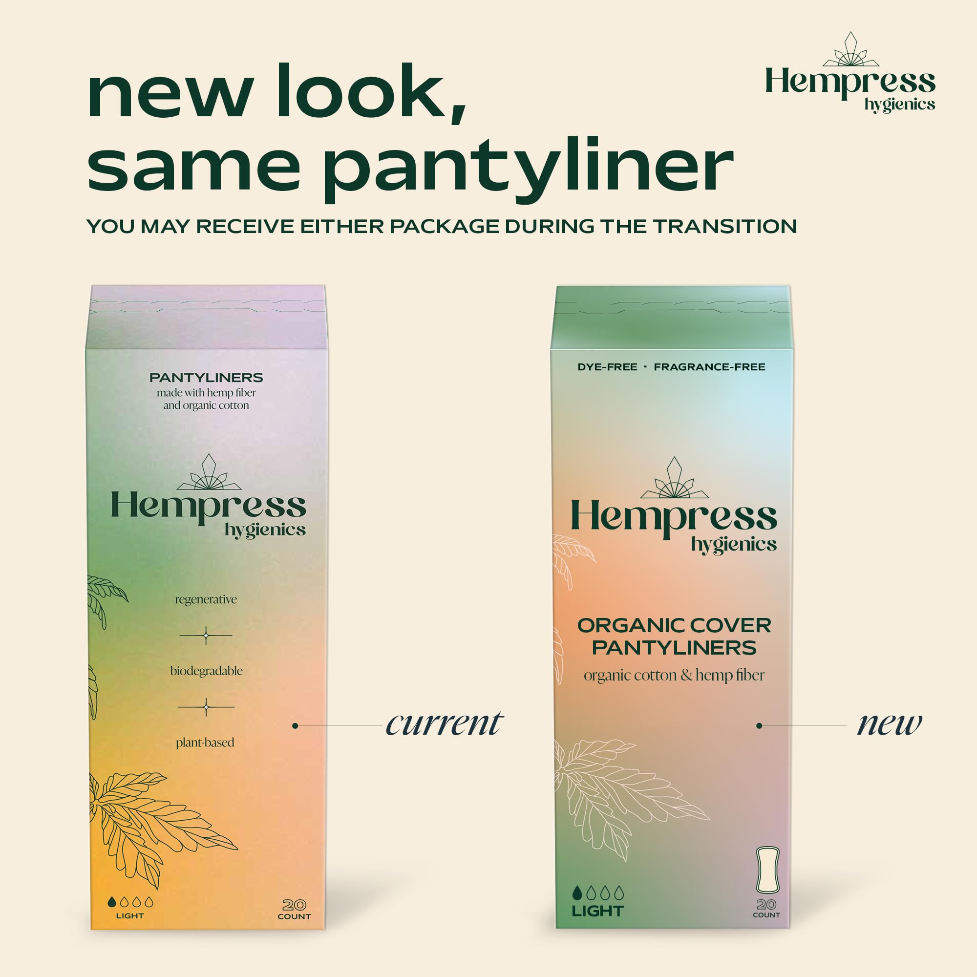 Hempress Hygienics ultra-thin liner with discreet, breathable design