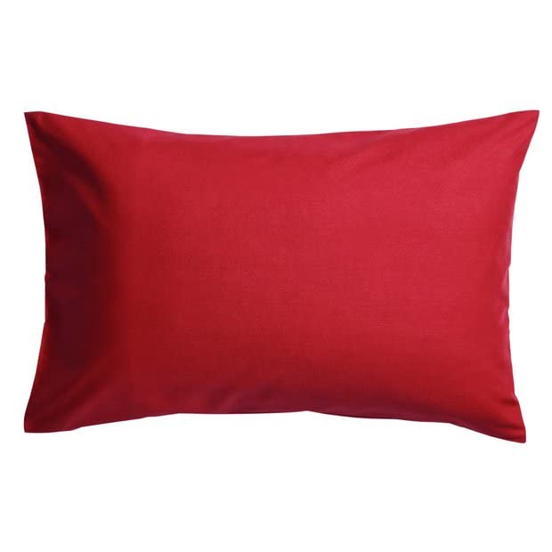 HEMUHOME toddler pillowcase 14x20 red with zipper for secure travel comfort.