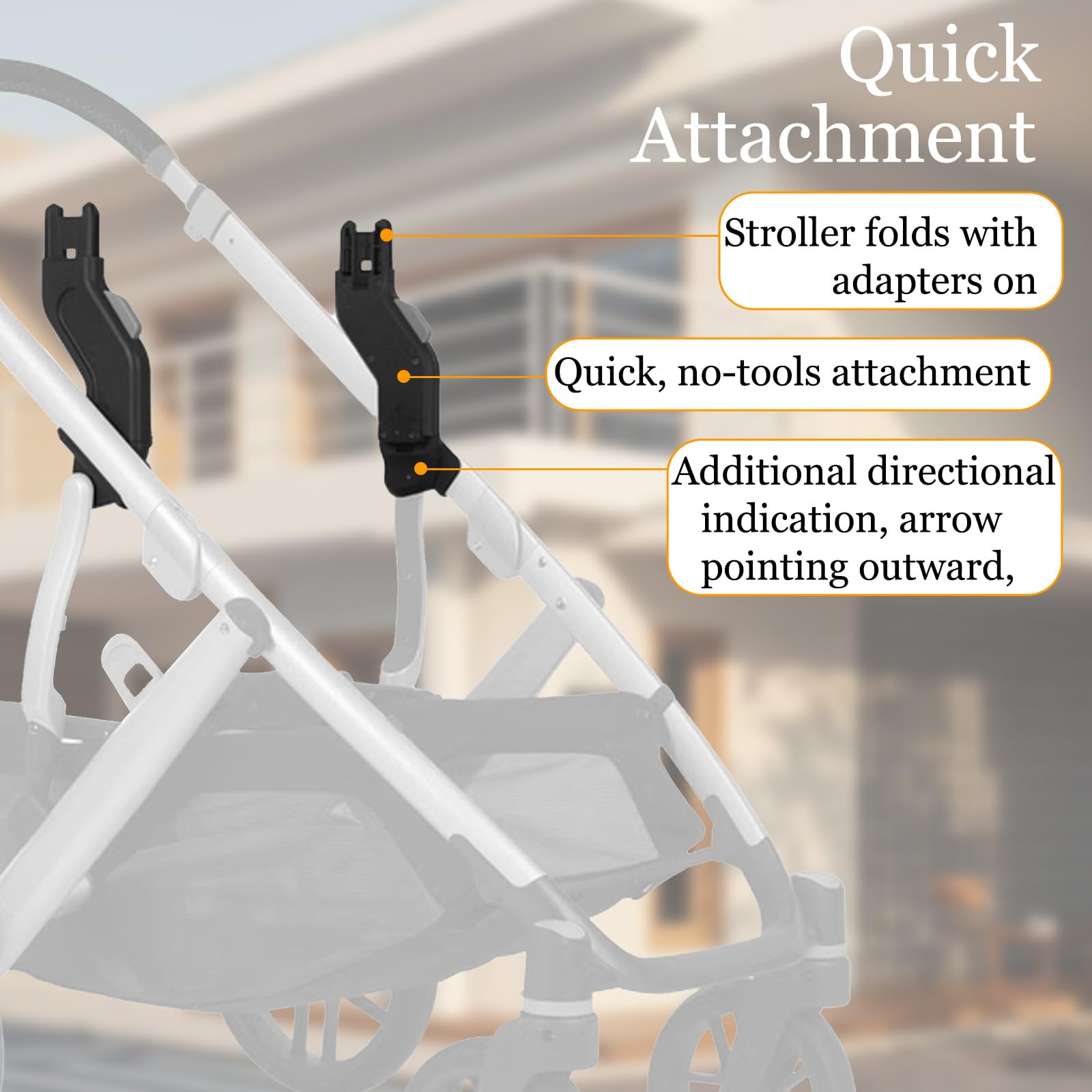 Henkgo upper adapter built from sturdy aluminum for durable stroller accessories