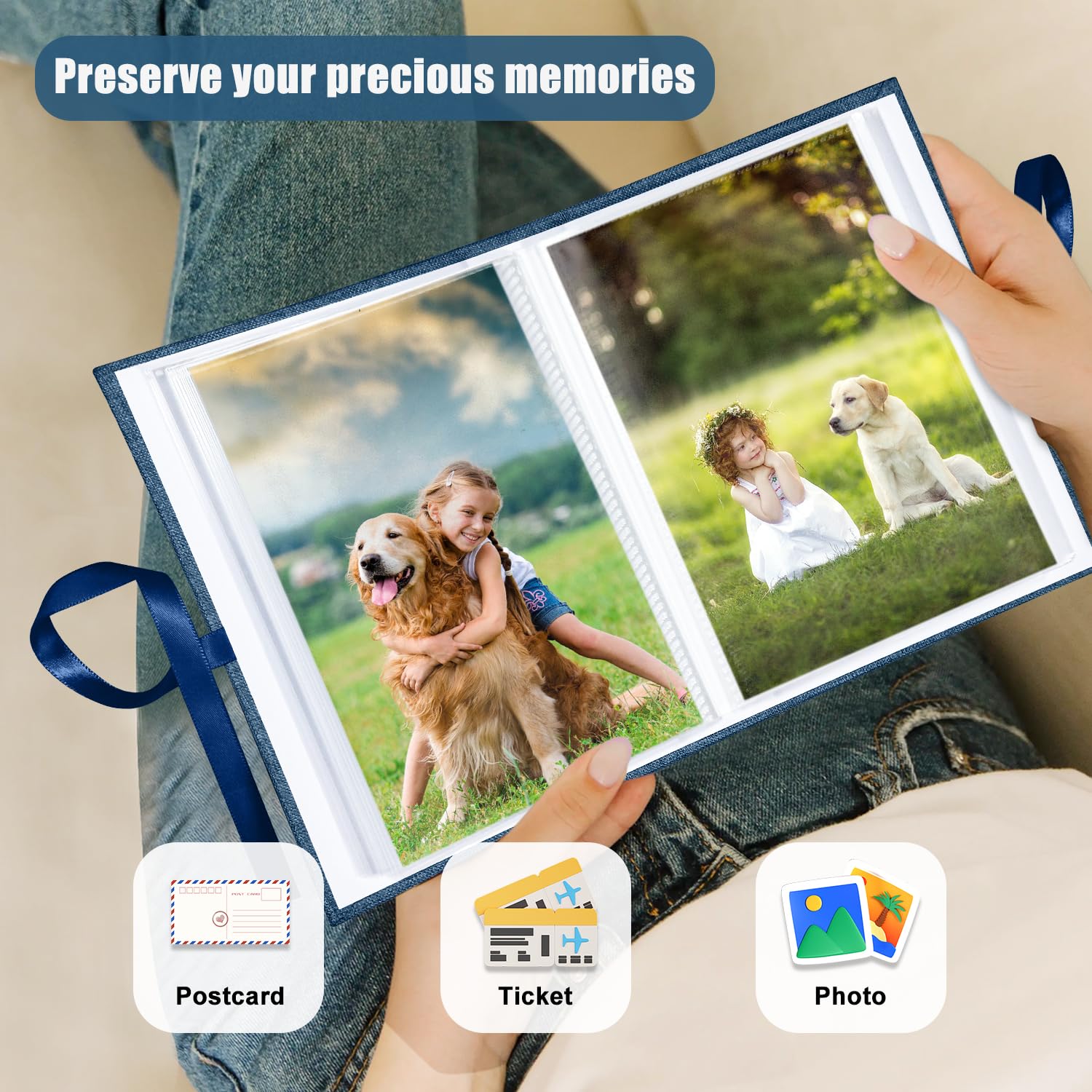 HenPisen 100-pocket capacity keeps 4x6 photos organized.
