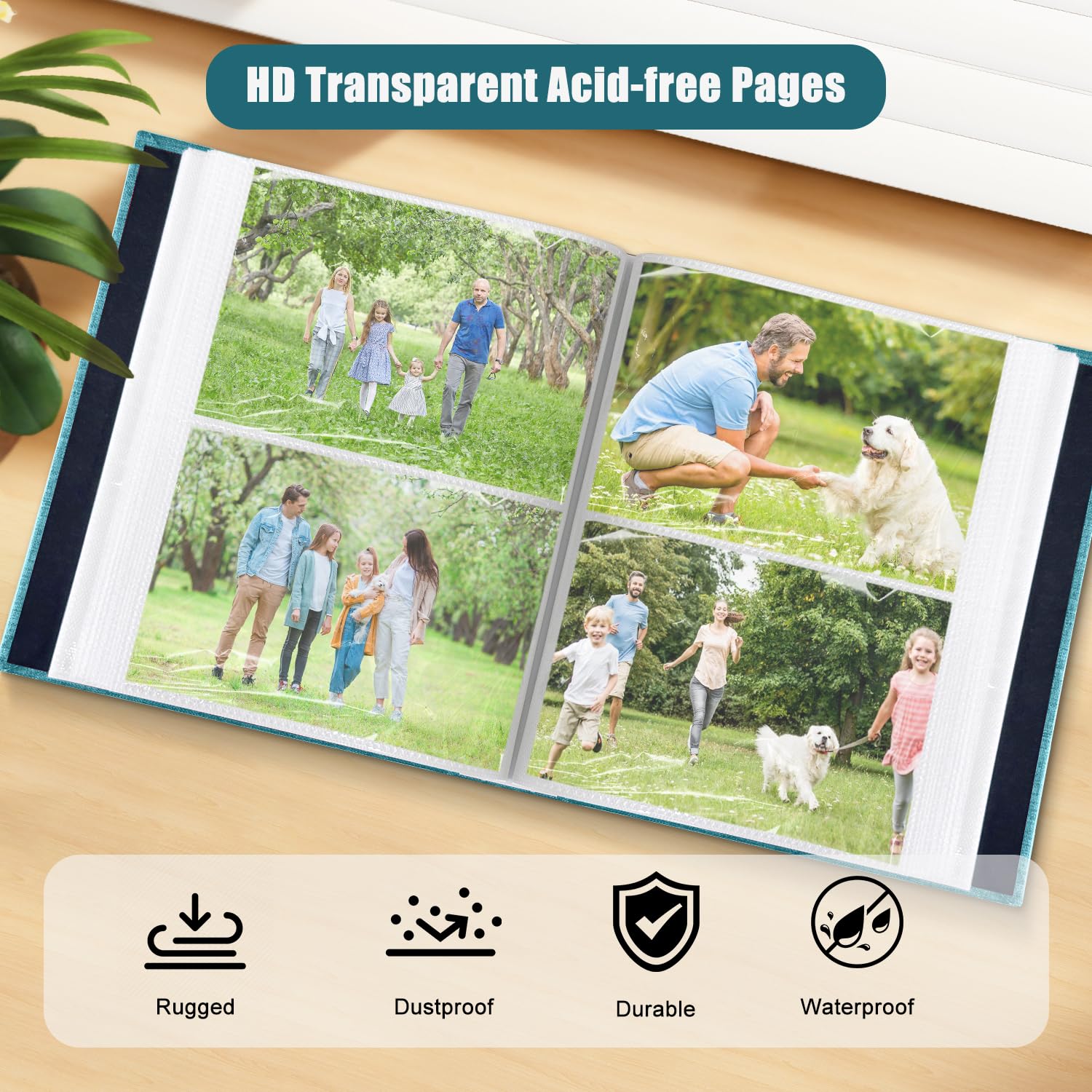 HenPisen archival black pages safeguard photos from fading over time.