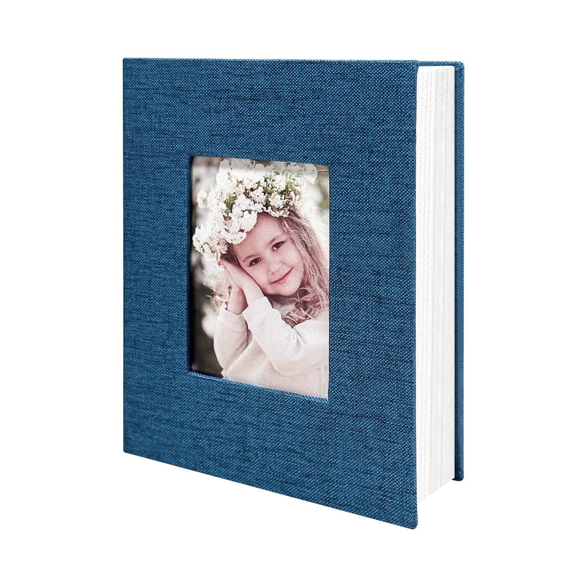 HenPisen Photo Album 4x6 with 100 top-loading pockets and blue cover for easy memory organization.