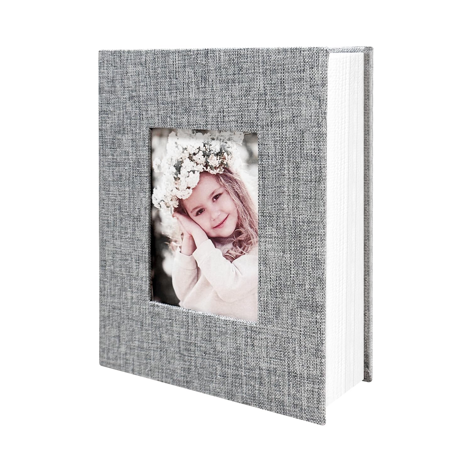 HenPisen photo album 4x6 with linen cover shows textured elegance for display.