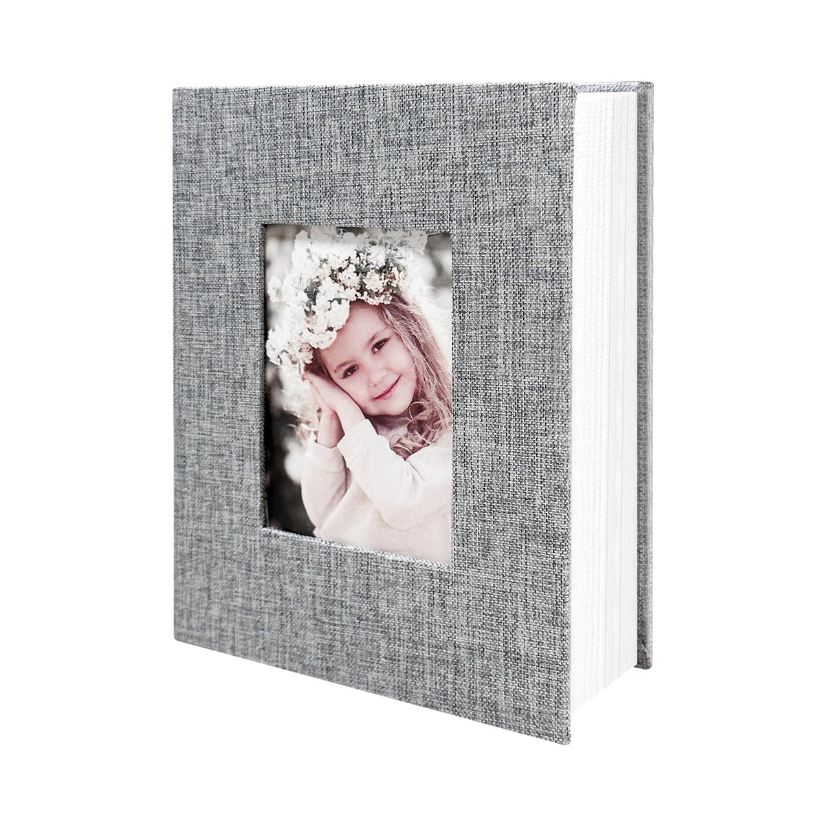 HenPisen photo album 4x6 with linen cover shows textured elegance for display.