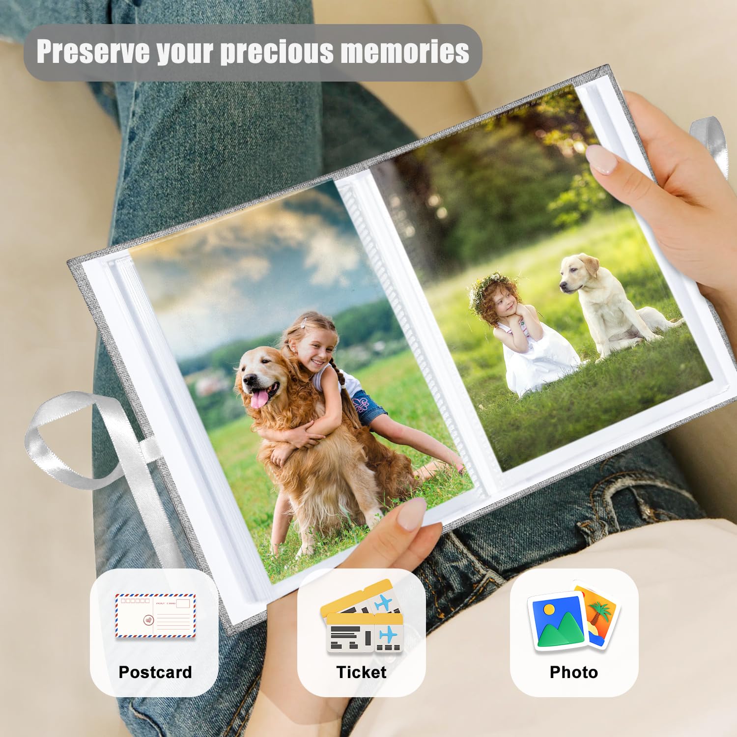HenPisen compact photo album, space-saving layout fits shelves.