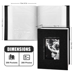 HenPisen slip-in pockets securely hold 4x6 photos for easy insertion.
