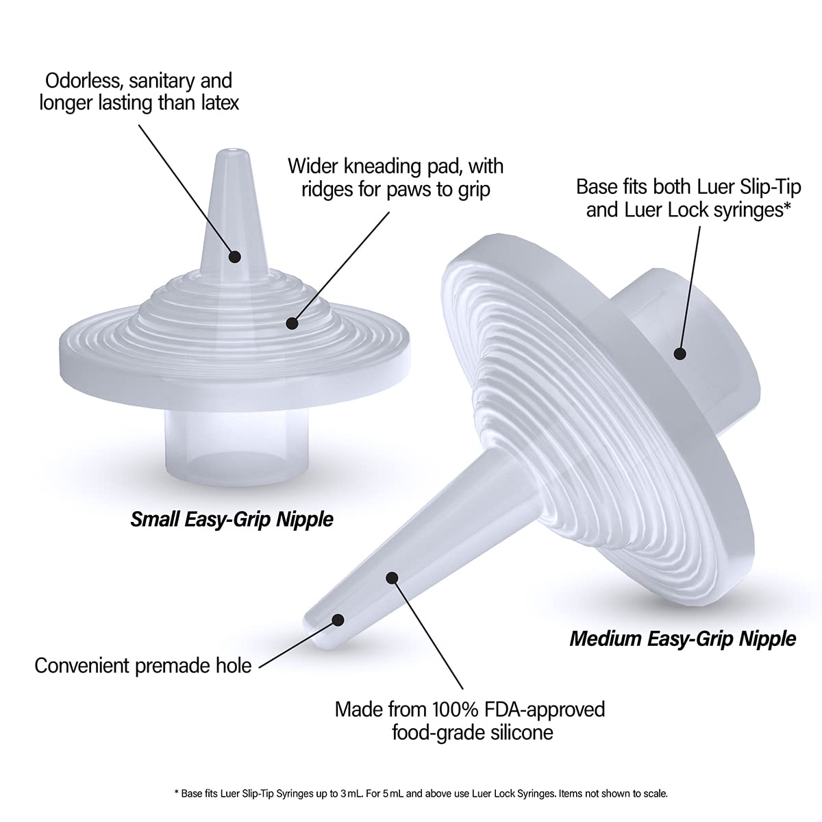 Henry's Easy-Grip Nipple Medium clear silicone tip showing visual liquid flow.