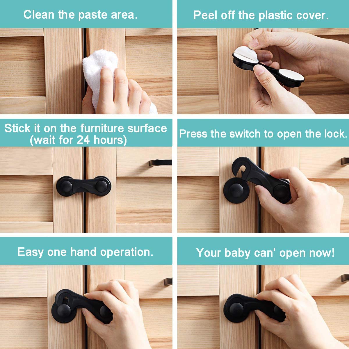 HEOATH one-hand operation lock for quick access